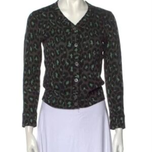 Marc By Marc Jacobs Green and Black Knit Cardigan Medium Fits Like A Small